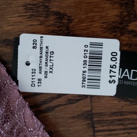 NWT Le Chateau Amethyst sparkle holiday dress with high-low hem. Size XXL - Picture 11 of 11